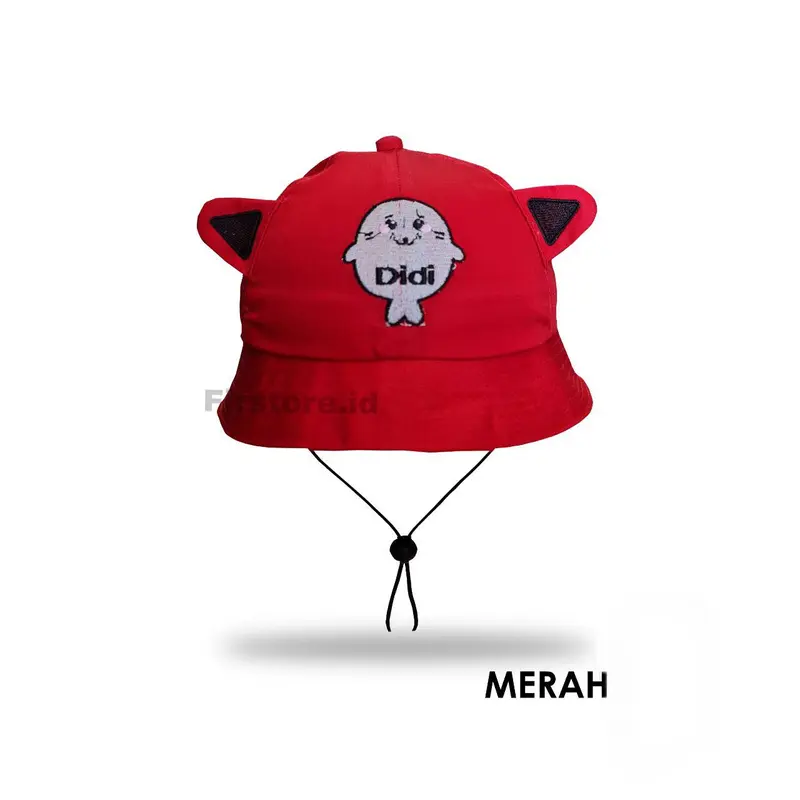 Topi Bucket Hat Anak Motif Bordir Wisky-Squishy | Bucket Anak Laki-Laki Dan Anak Perempuan 5