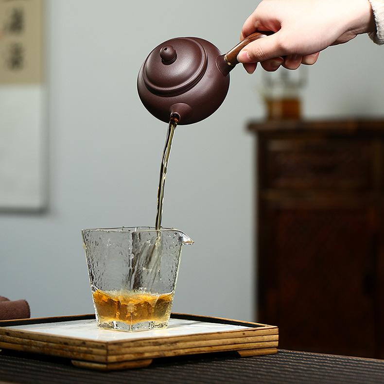 Product Introduction of # Purple Clay Pot# [Lifetime Fidelity] Yixing Purple Clay Pot Pure Handmade Famous Authentic Tea Brewing Size Capacity Yixing Original Yixing Clay Teapot Tea Set Purple Clay Handmade Vintage Tang Yu Pot Household 24
