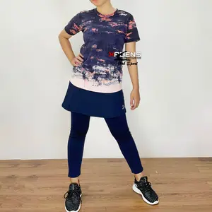 Setelan Olahraga Wanita Muslimah Jumbo/Baju Setelan Senam Muslimah/Legging Rok Sport Panjang/Celana Rok Muslimah