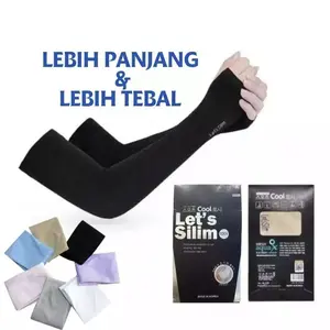 Let's Slim Manset Jempol Lengan Panjang & Tebal - Handsock Polos Pelindung UV 99.8% untuk Pria & Wanita Tangan Segar Cepat Kering Made in Korea