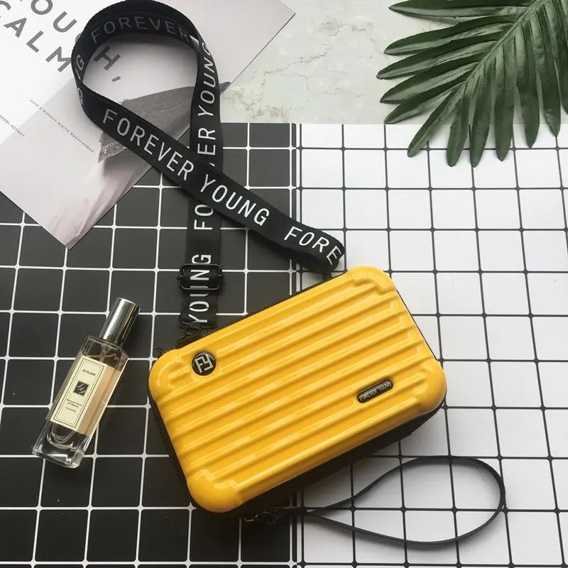 Túi Hành Lý Đeo Chéo Vai, Dành Cho Nữ, Cầm Tay, Thiết Kế Cá Tính, Hộp Phong Cách Vali Mini, Túi Vuông Nhỏ, Dành Cho Nữ 2