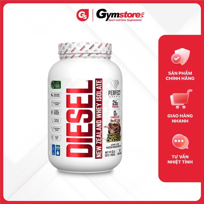 Bột hỗ trợ tập gym Protein Diesel Whey Isolate New Zealand 2 Lbs 30 Servings | GYMSTORE