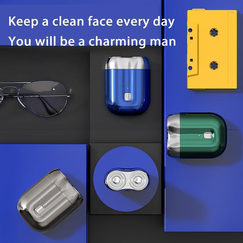 Product Introduction of Those Mini Shaver On-the-Go, Portable Alloy Electric Shaver for Men, Cordless Travel Shaver, Dry Shaver, USB Rechargeable Electric Razor, Ipx7 Waterproof, Easy Cleaning, Battery Indicator Facial Silky 12