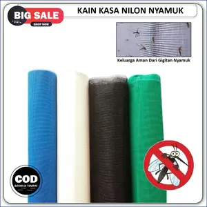 KAIN KASA JARING NYAMUK NYLON PVC PER METER BANYAK WARNA MURAH