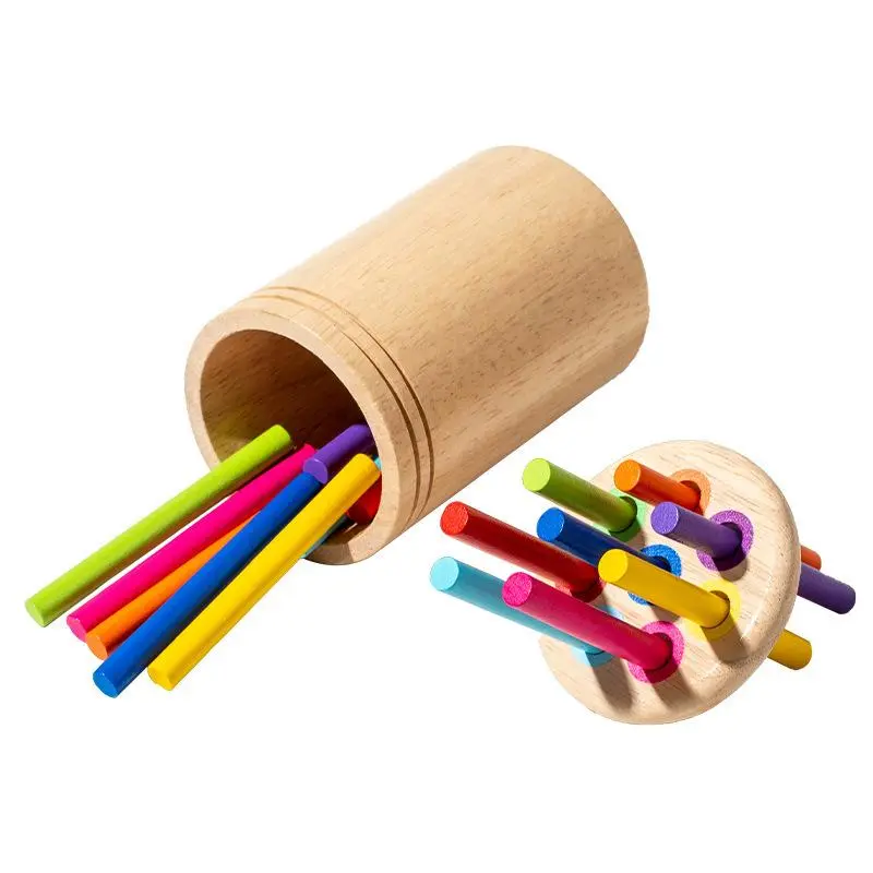 Wooden Montessori Toy, Color Sorting Toy, Preschool Learning Activities, Fine Motor Skills Sensory Toys for Boys Toys for Girls Fun Kids Toys, Play Toys 6