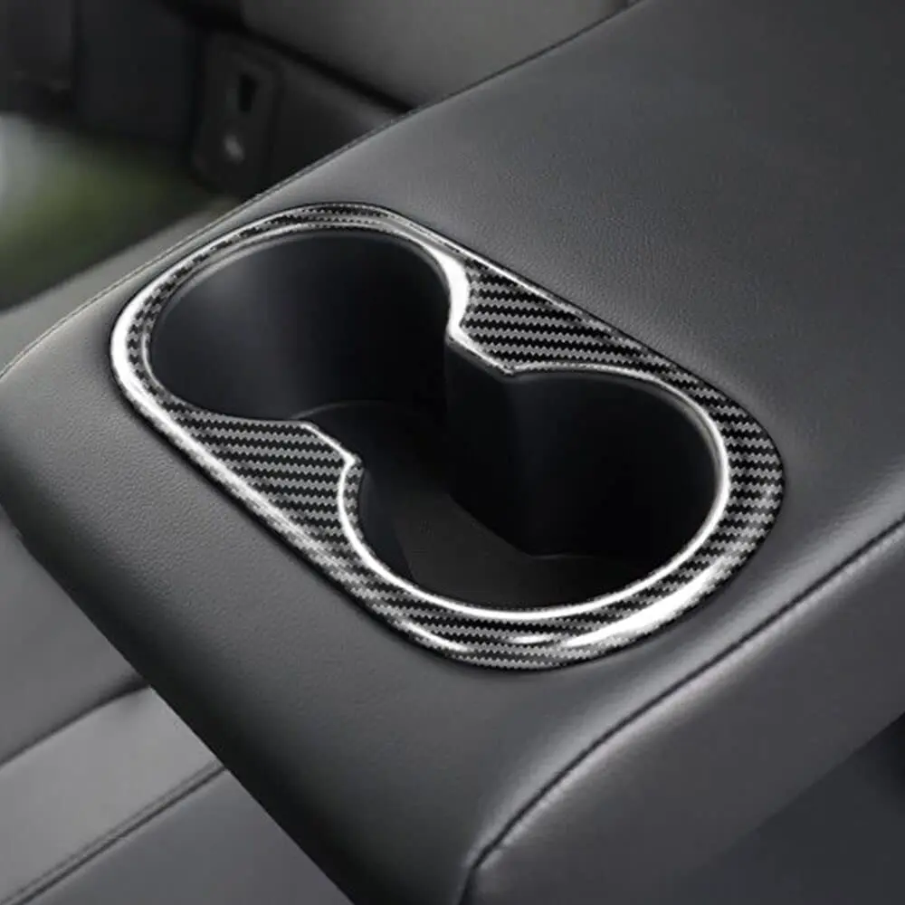 Carbon Fiber Rear Chair Water Cup Slot Decorative Cover,For Toyota Corolla Cross 2021 2022 2023 Seat Cup Cover Cup Slot Patch Cup Holder Sticker (Carbon Fiber)