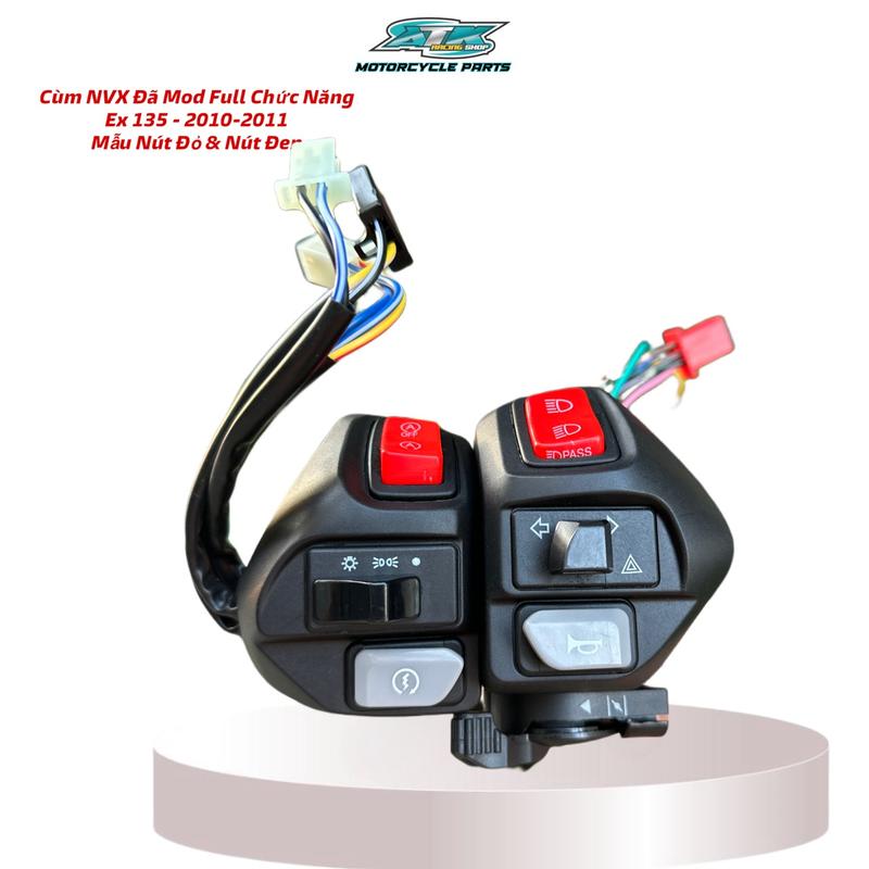 Bộ cùm công tắc NVX V1 cho Yamaha Ex135 5số NVX155 Exciter 135 4 số có demi Phụ Kiện Phụ Tùng