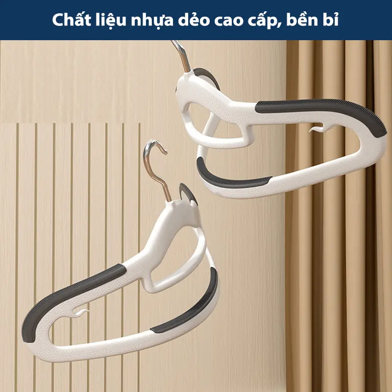 [ HÀNG MỚI VỀ ] Móc treo quần áo khô và ướt chống trượt đa năng chất nhựa,cao cấp,tiện lợi,có khả năng chịu tải mạ 7