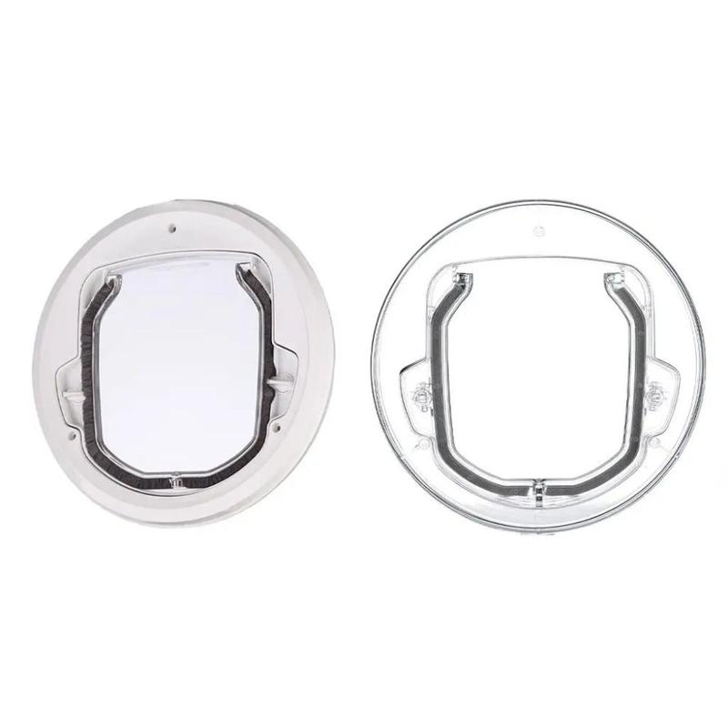 Small Pet Supplies Round Dog Cat Flap Door 4 Ways Lock Pets Dog Door Window Mute Opening Cat Interior Door Window Gate 3