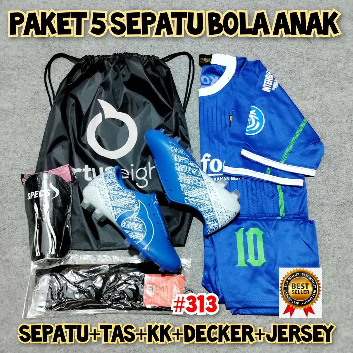 Paket komplit sepatu Bola anak Ortus catalis junior bestseller