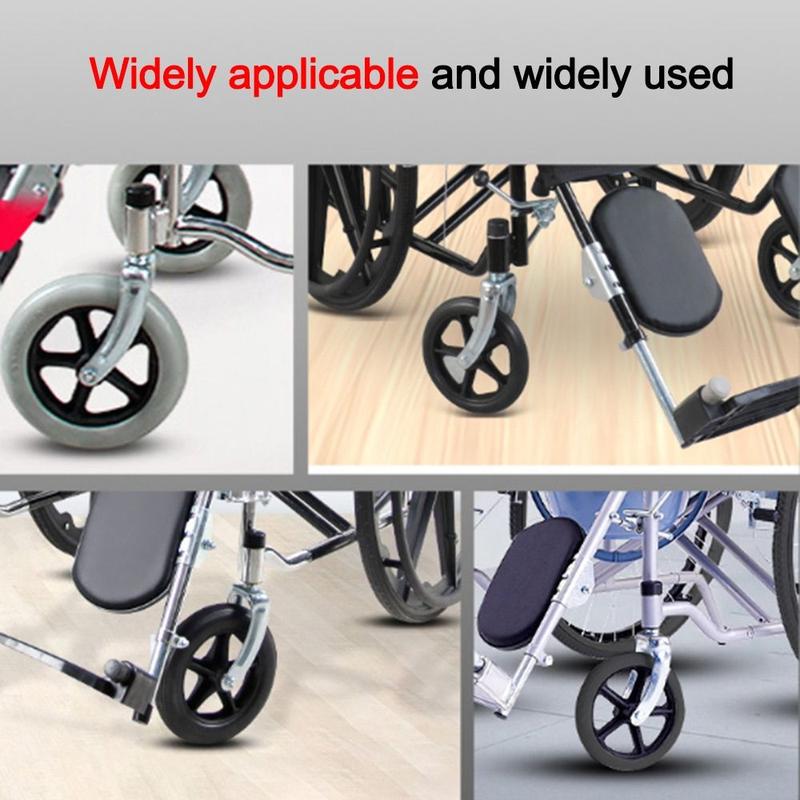 Product Introduction of Universal Rubber Wheelchair Front Castor 6/7/8Inch Replacement Shopping Cart Wheels Anti Slip with front fork Travelling Trolley Caster Wheelchair Accessories 20