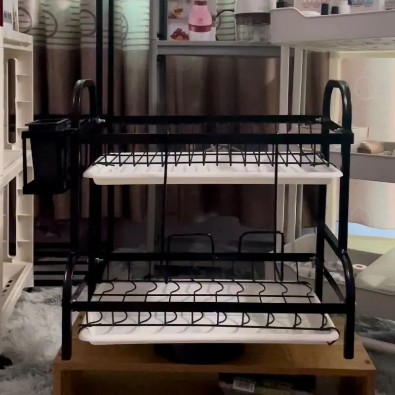 Kệ Đựng Bát Đĩa 2/3 Tầng Có Khay Hứng Nước Sạch Sẽ Tiện Lợi Kitchen Nhà Bếp (ảnh thật ở cuối) kedung  chenbat 5