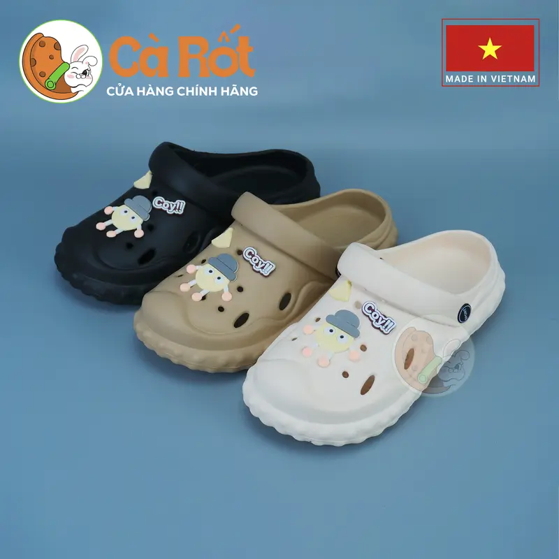 Dép Sục "siêu nhẹ, siêu êm" stiker bánh than đúc nguyên khối - chất liệu EVA nguyên sinh siêu êm, siêu bền bỉ, chống trơn trượt  - CR017 6