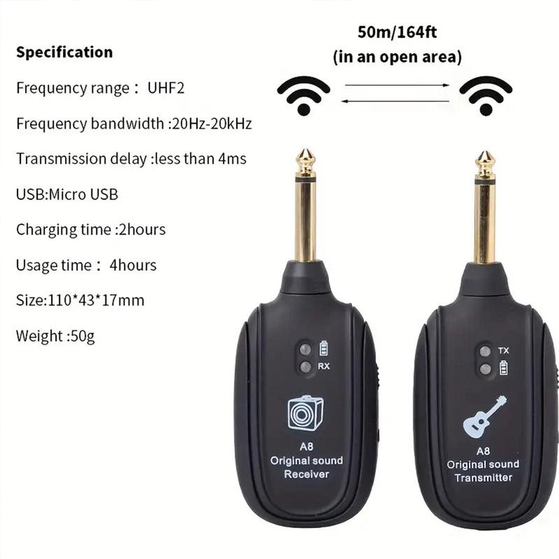 Wireless Electric Harmonica Transmitter Receiver, 1 Set Wireless BT Harmonica Receiver Electric Harmonica Audio Transmitter, Electric Harmonica Accessories, Thanksgiving, Chrismats Gift Set 4