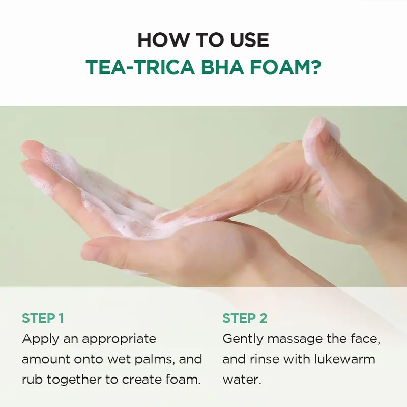 SKIN1004 Madagascar Centella  Tea-Trica BHA Foam 125ml Perawatan Wajah Berjerawat Berminyak Membersihkan Kotoran Bruntusan 7