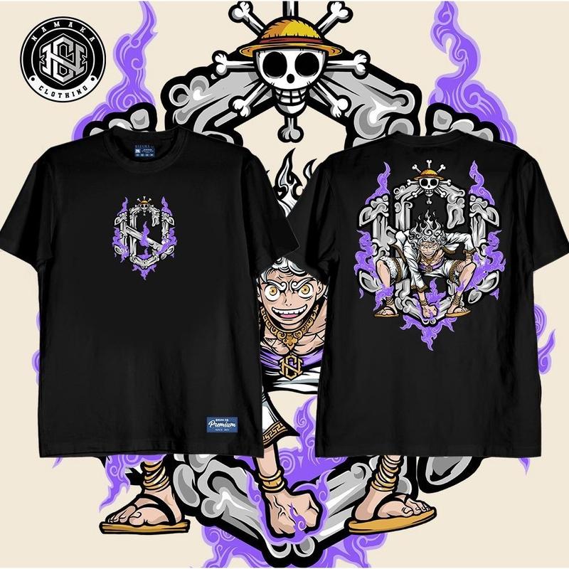 Áo Thun NAKAMA, Họa Tiết One Piece Luffy Monogram, Dành Cho Nam Và Nữ, Chất Lượng Cao, Tặng Kèm Miếng Dán Miễn Phí, Quần Áo 0