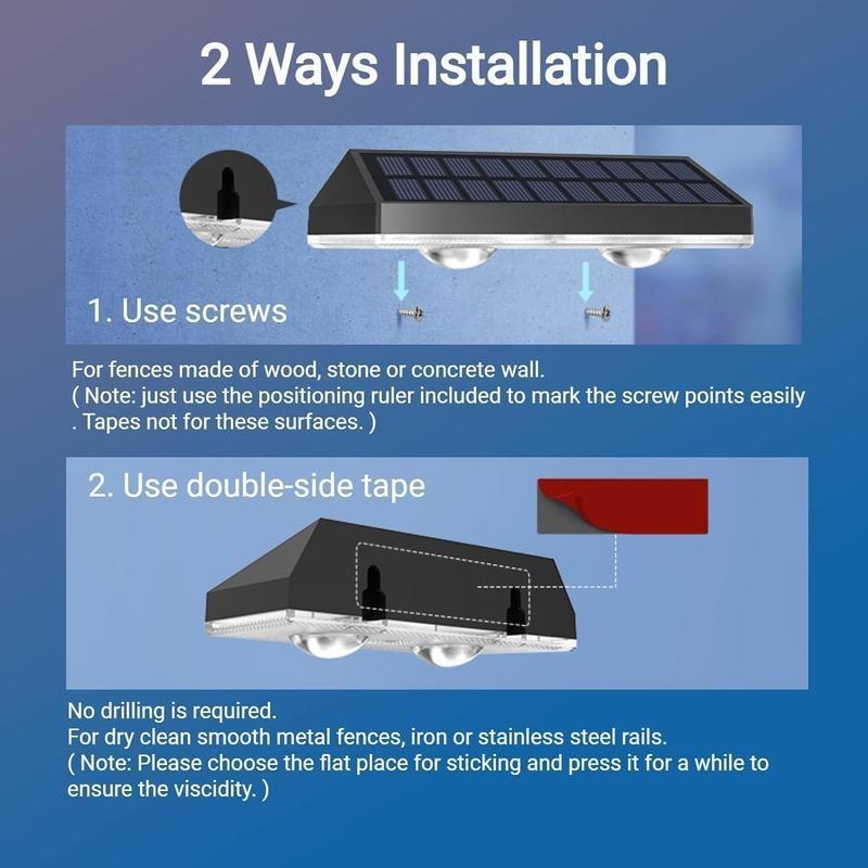 Product Introduction of Solar Powered Wall Mounted Light, 1 Set Waterproof Solar Outdoor Light, Solar LED Light for Garden Patio Yard Decor, Outdoor Lamp for Patio Furniture, Fence 3