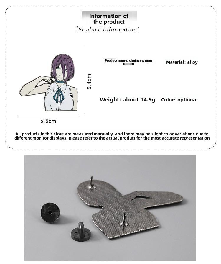 Chainsaw Man Reze Bomb Devil Metal Badge Pin – Anime Collectible Brooch ...