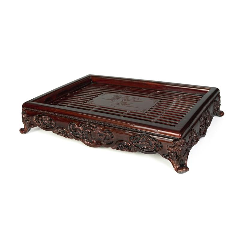 Khay Trà Nhựa 2 Lớp Bày Bộ Ấm Chén Trà Kích Thước 22cmx30cm