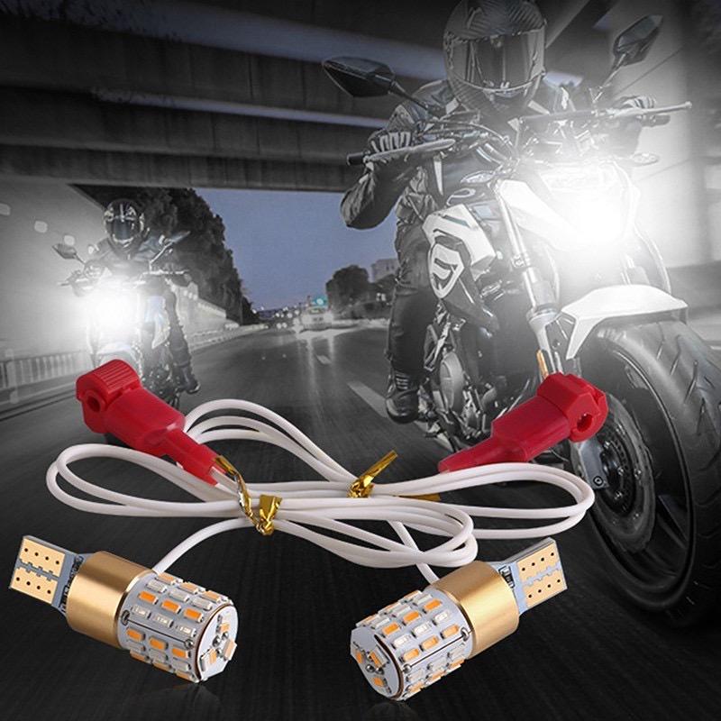 Motorcycle Firefly style DUAL CONTACT LED Dual Mode T15 Signal/Park ...