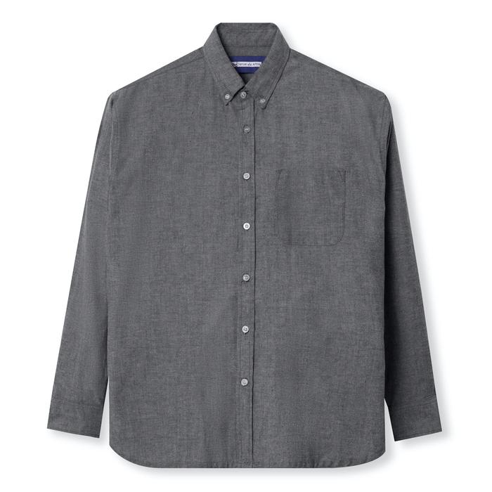 Gambar Kemeja - Parisian Oxford Long Sleeve Shirt - Black Lembut Panjang Pria Basic dari Tenue de Attire Kota Administrasi Jakarta Selatan 5 Tokopedia