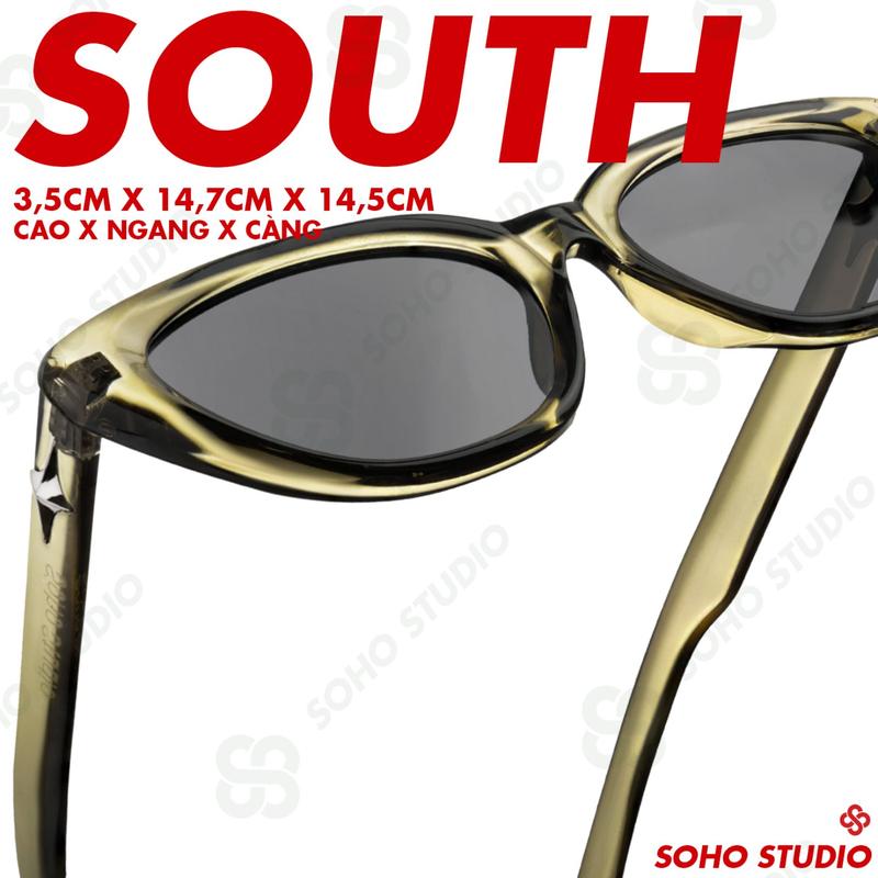 Kính mát SOUTH Chống Nắng và tia uv Mắt Kính form mắt mèo Soho Studio tạo v-line hợp mặt tròn, góc cạnh