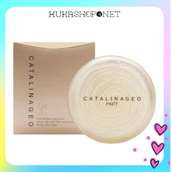  Phấn phủ dạng nén Hàn Quốc Geo Catalina Geo Pact trang điểm siêu mịn kiềm dầu tự nhiên   Hộp vàng 22g  