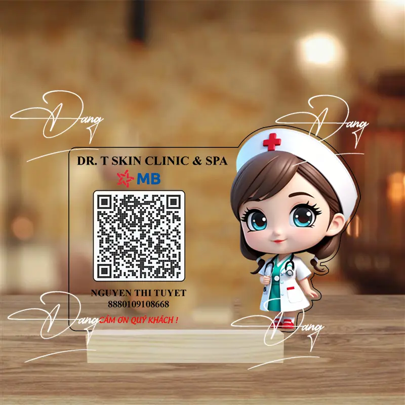 bãng mã quét qr in theo yêu cầu,giành cho phòng khám,thiết kế miễn phí,chất liệu mica