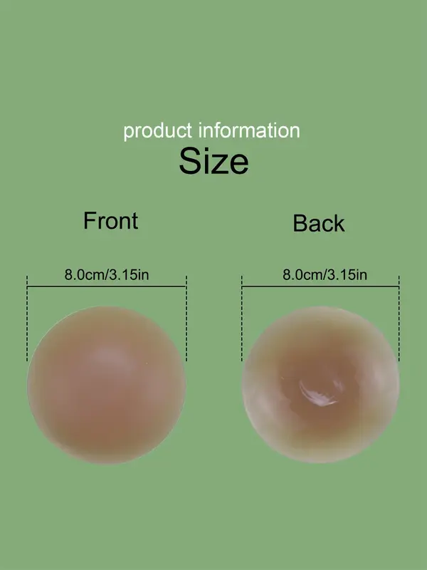 Women's Solid Color Silicone Nipple Cover, 1 Pair Soft Comfortable Breathable Nipple Cover For Daily Wear, Lingerie Accessories For All Seasons 6