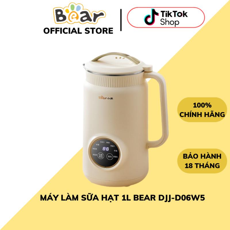 [Decal TV] Máy Làm Sữa Hạt Bear DJJ- D06W5, Dung Tích 1L, Công Suất 800W, 10 Lưỡi Dao Inox 304 Cao Cấp, 8 Chế Độ Nấu, Nấu Được Các Loại Sữa Hạt, Xay Sinh Tố, Tự Vệ sinh, Bảo Hành 18 Tháng (Bản Nội Địa) Xay Sinh Tố Inox Máy Nấu Sữa Hạt suada u