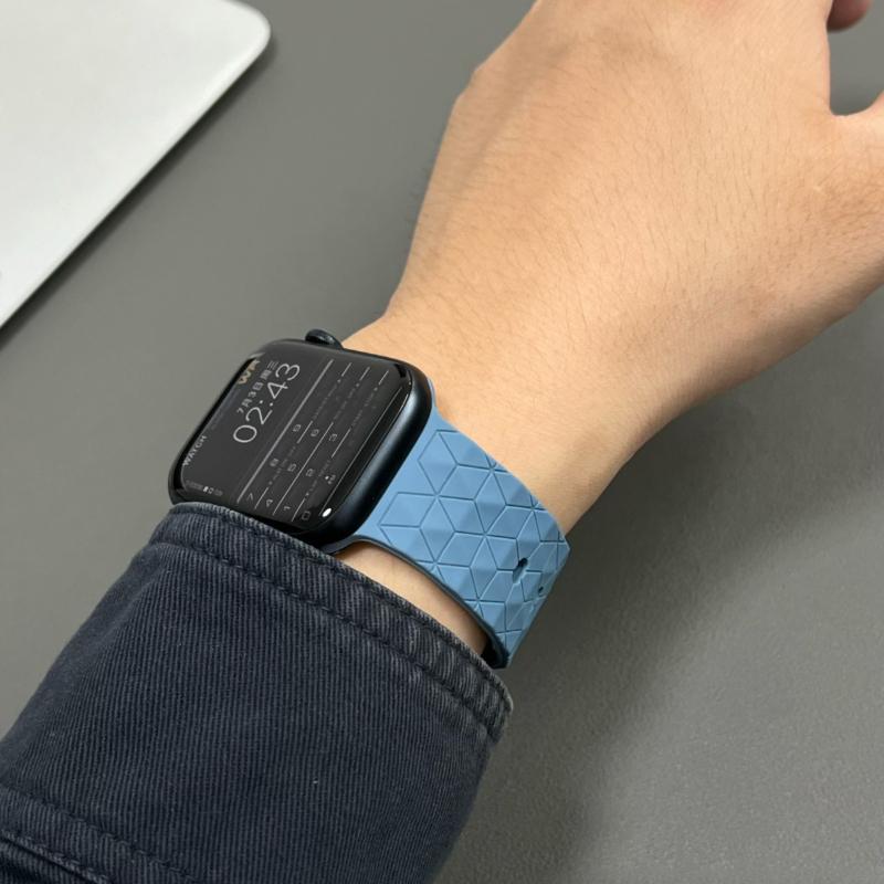 Product Introduction of Sport Silicone for Apple watch ultra 2 band 49mm 46mm 44mm 40mm 45mm 42mm 41mm football pattern bracelet iWatch series 10 9 8 7 6 5 se strap 6