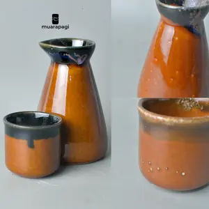 Defect B Gelas Server Set Keramik Kopi v60 GSL | Decanter, Carafe - coklat natural