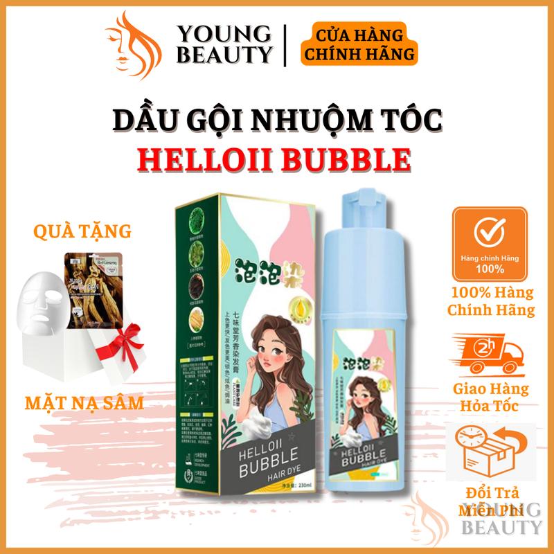 Dầu gội nhuộm tóc thảo dược HELLOII BUBBLE - YOUNG BEAUTY