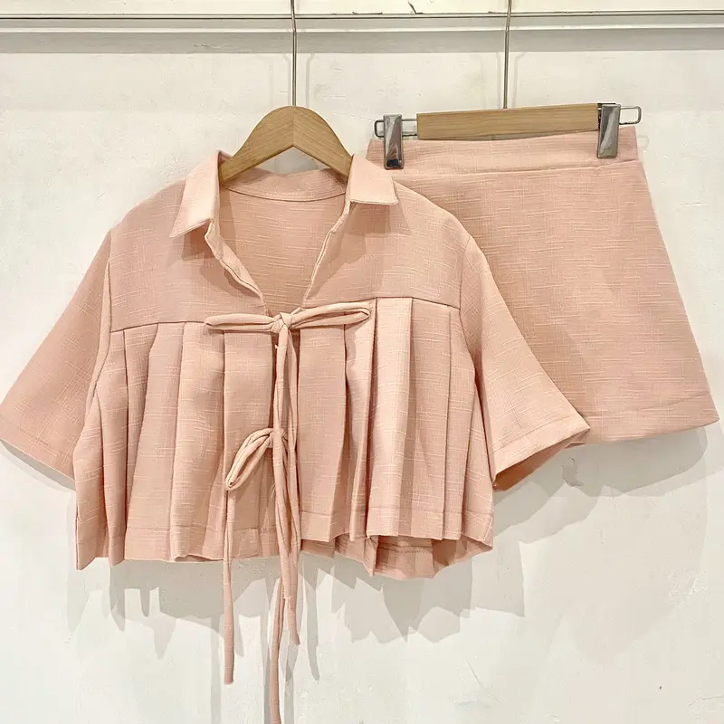 SET đồ nữ hai món áo croptop và chân váy chữ A, SET MOON 5