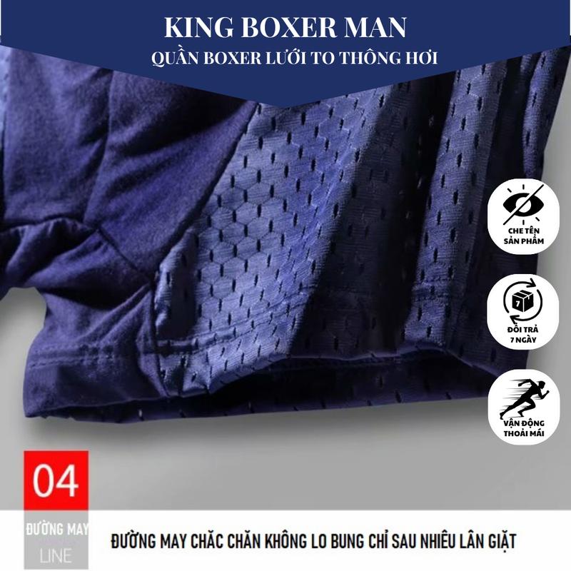 Product Introduction of QUẦN Boxer Sịp Đùi Lưới To Thông Hơi Cao Cấp Co Giãn 4 Chiều Thông Hơi Thoáng Khí [408] 5
