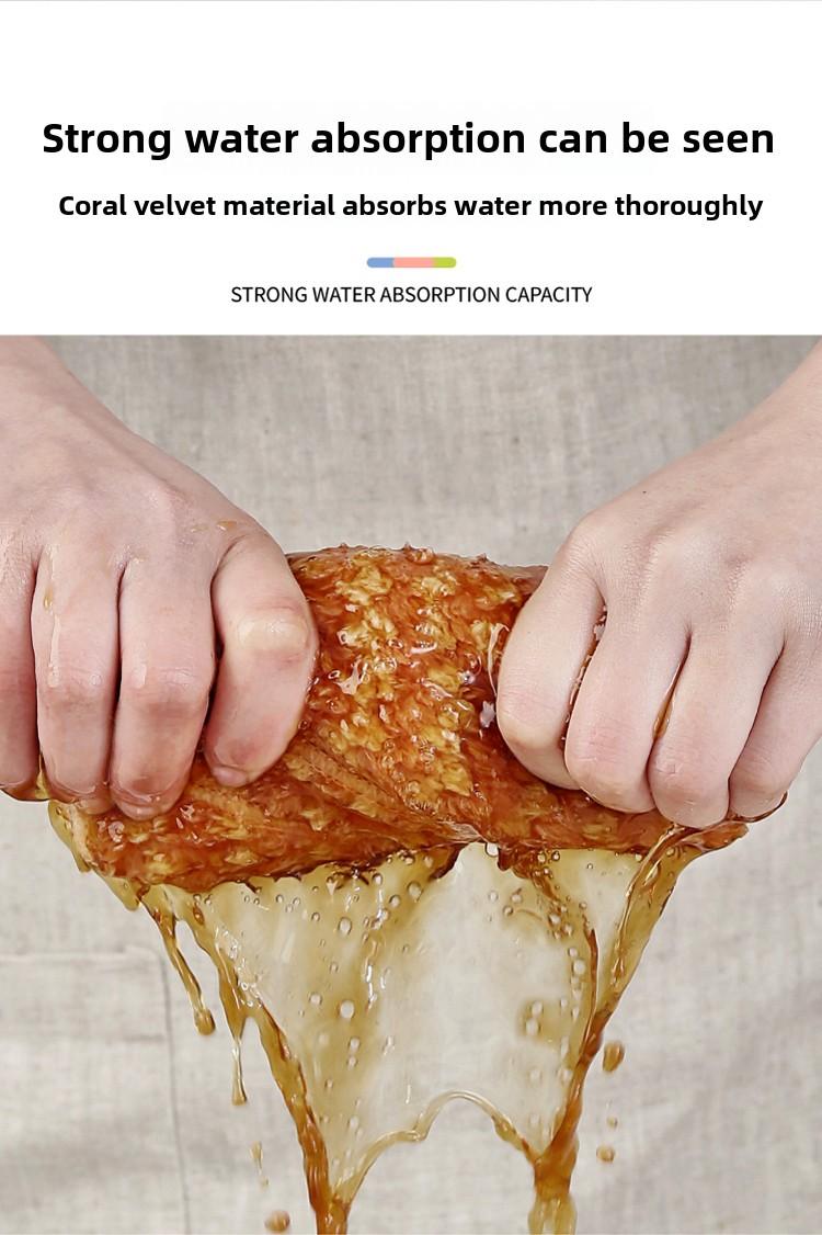 Product Introduction of Kitchen Cleaning Cloth Towel Dishwashing Cloth Household Lazy Glass Table Cleaning Non-Shedding Absorbent Non-Greasy microfiber  cloth 1