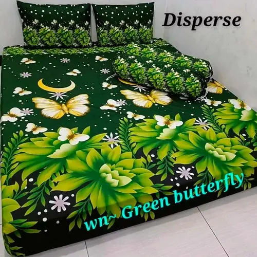SEPRAI HOME MADE BEST SELLER MOTIF GREEN BUTTER FLY UK 120 160 180 200 BISA DI CUCI KATUN adem zuma black