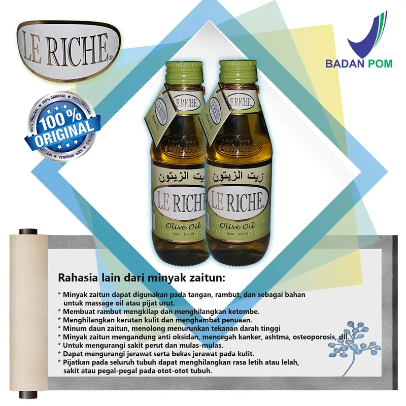 Minyak Zaitun Leriche Olive Oil 300 Ml Original 1