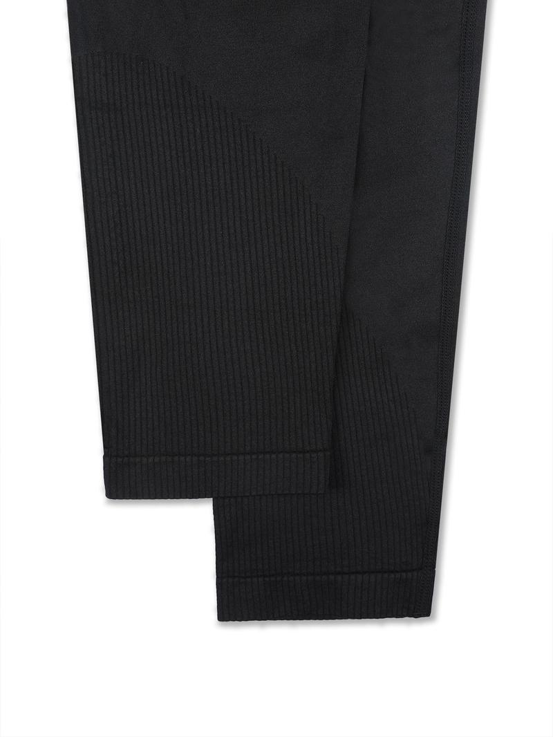 Product Introduction of 【Plus Size】 Solid High Waist Sports Leggings, Breathable Quick Drying Comfortable Tummy Control Skinny Pants, High Stretch Yoga Leggings, Ladies Sportswear for Indoor Outdoor Wear 8