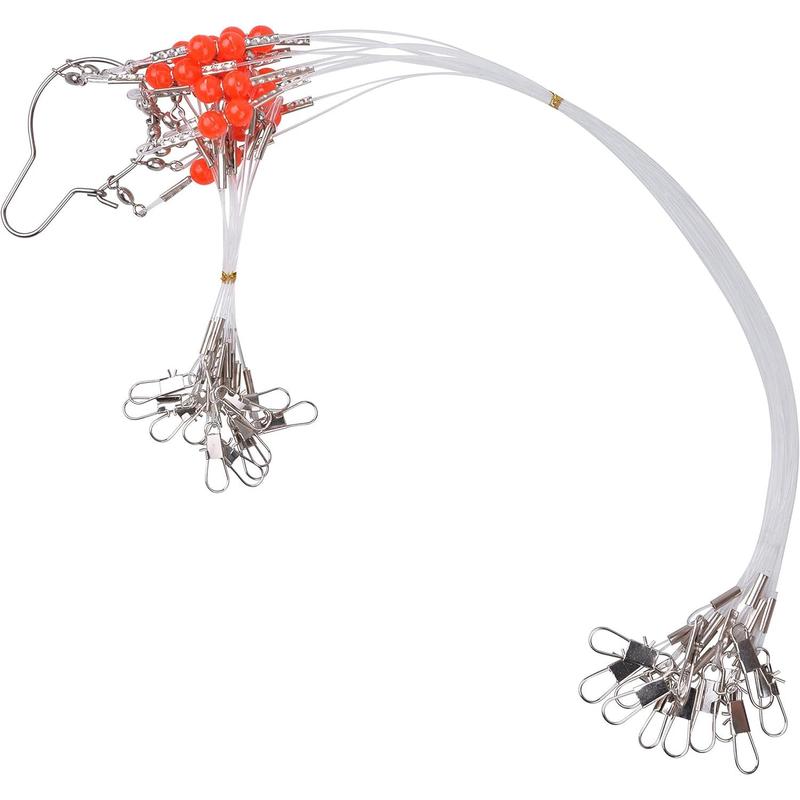 Great Leader Rig Fishing Leader Saltwater Tackle Rig with Swivel Snaps Beads Surf ...