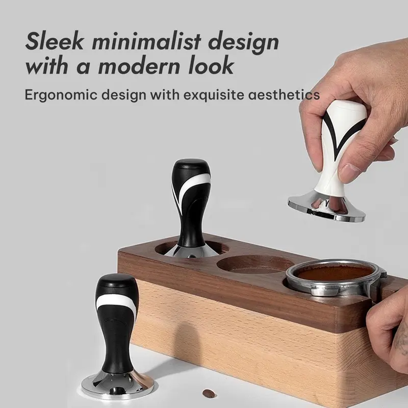 Wooden Handle Coffee Tamper, 1 Count Espresso Coffee Distributor, Coffee Making  Tools for Home Hotel Office Coffee Shop 7