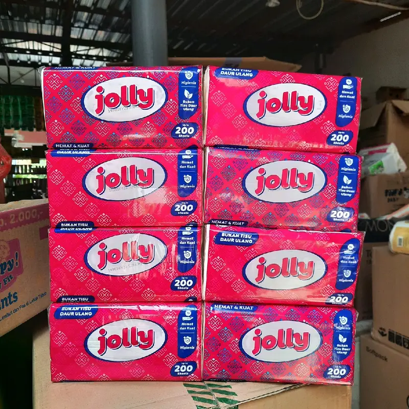 Paket 8 Pack Tisu Jolly Pink 200 sheet Tissue 0