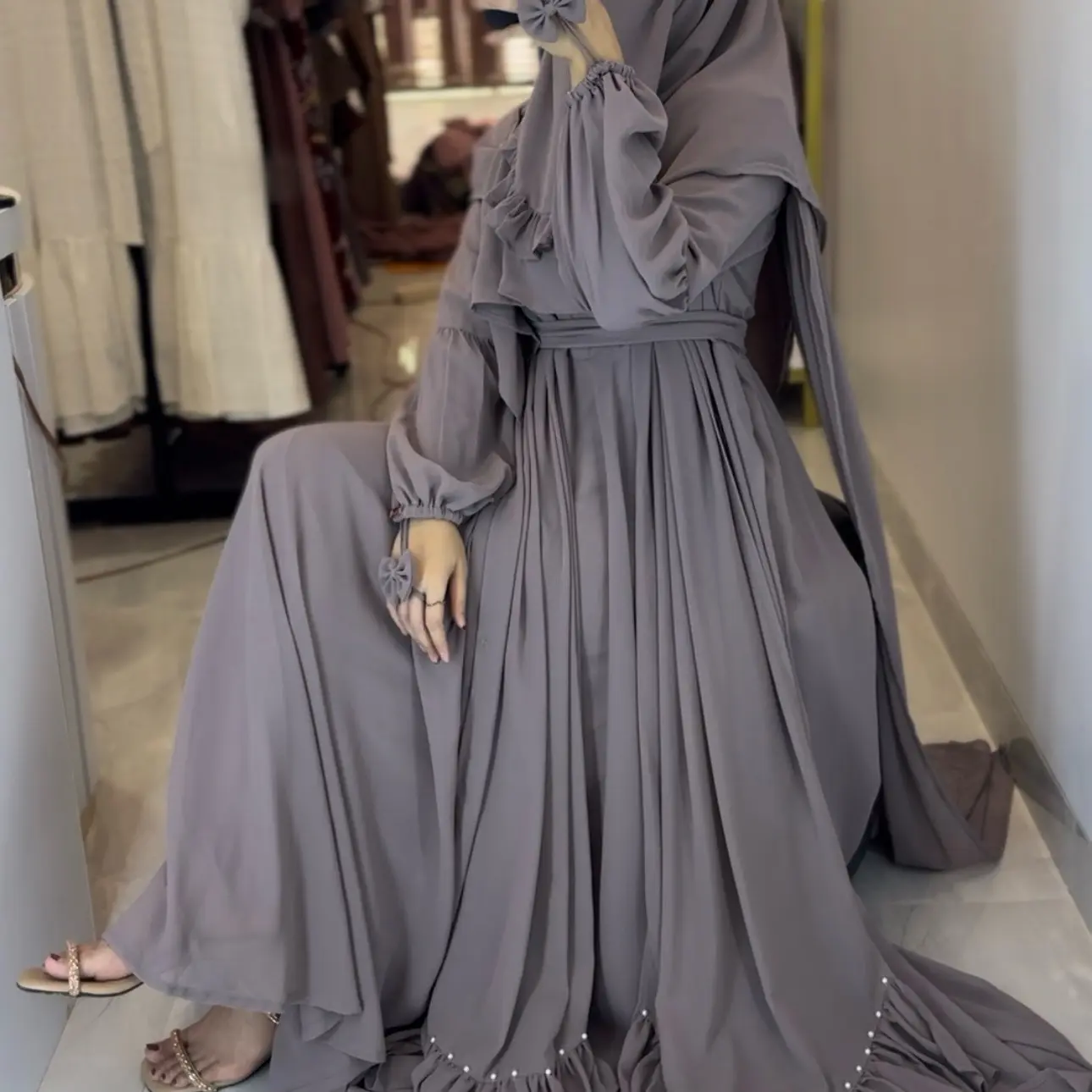 Alisha  gamis by daily ukhti butique.berbahan premium Syari