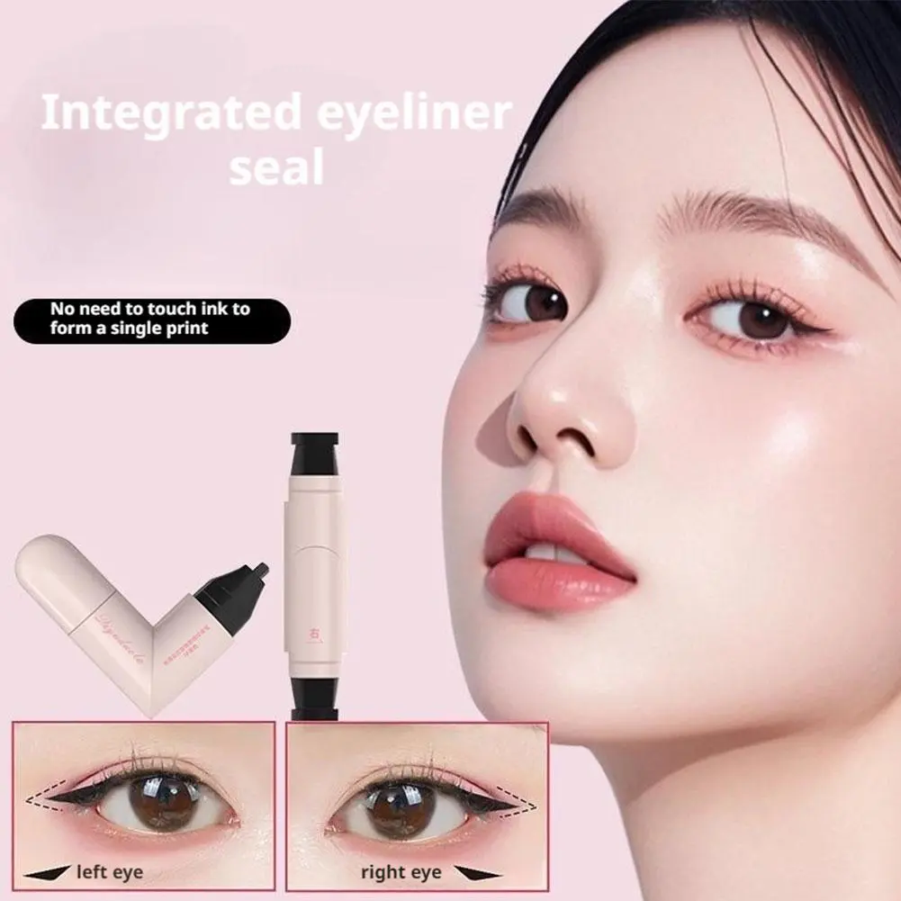 Khuôn Kẻ Mắt Chính Xác Hai Đầu, Lâu Trôi, Không Thấm Nước, Dụng Cụ Kẻ Vạch, Bút Mèo Dễ Trang Điểm, H8I0