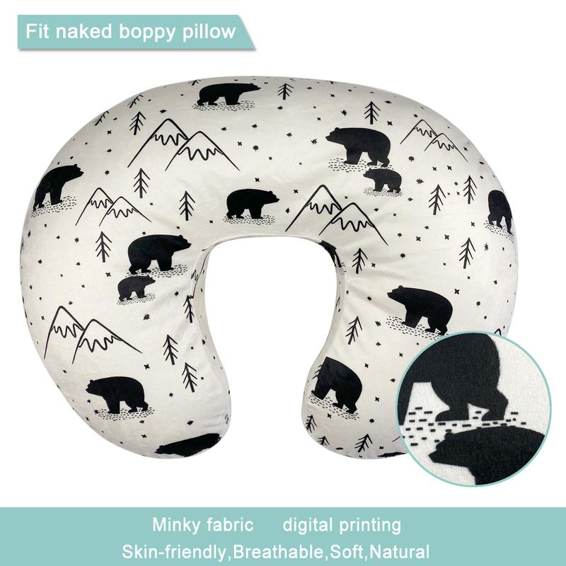 Product Introduction of Baby Nursing Pillow Cover  Minky Breastfeeding Pillow Slipcover Ultra Soft Snug Fits On Newborn Nursing Pillow 2