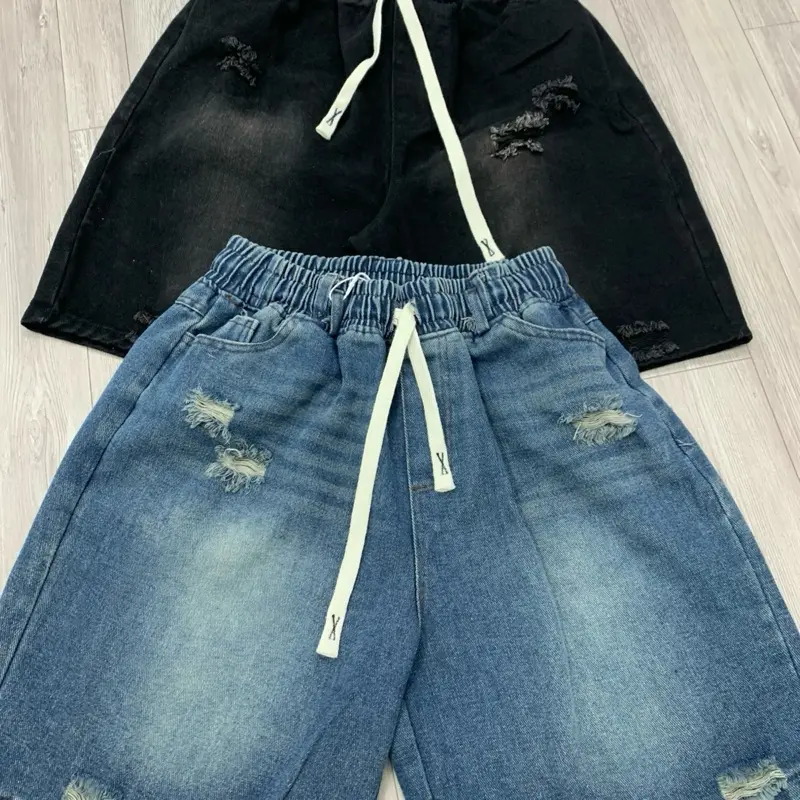 (40-85kg ) Quần Jean Ngố Nữ   Cạp Cao Lưng Thun Trẻ Trung Năng Động 6