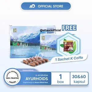 K-Ayuverda AyuRhoids K Link Original 1 Box isi 30 & 60 Kapsul Ayu Rhoids AyuRoid Ayu Roid AyuRhoid Ayu Rhoid Untuk Membantu Meringankan Wasir dan Meringankan Rasa Gatal by K Link Original Official Store Attauri Store Official