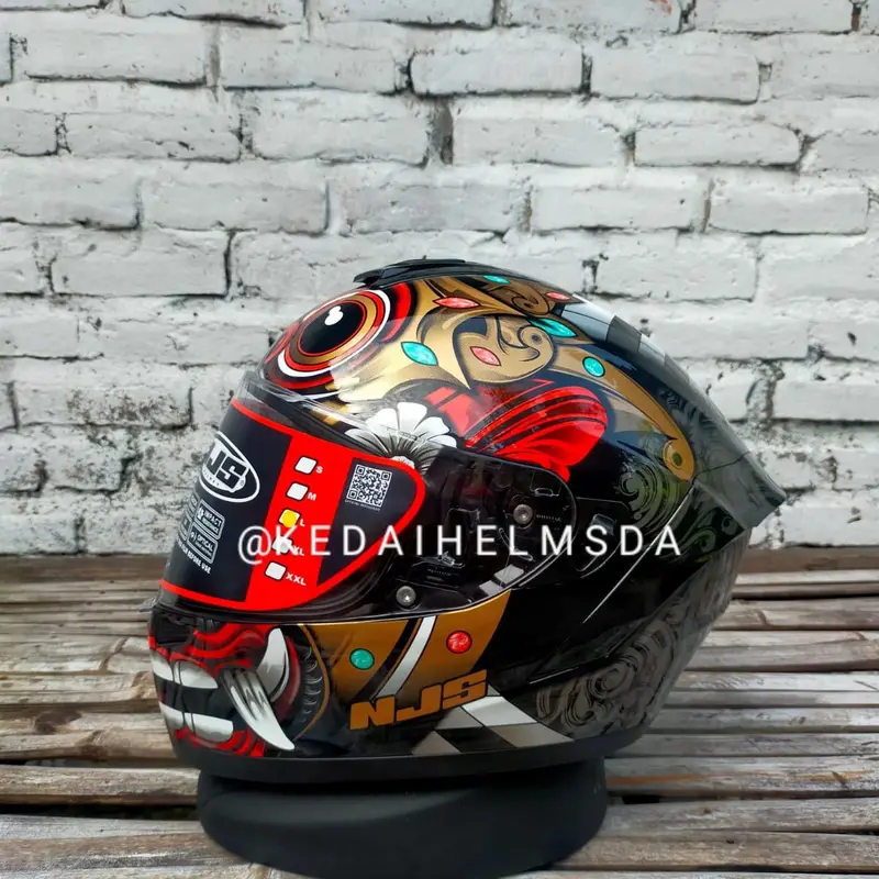NJS ZX1 FULLFACE BLACK DOFF| BLACK GLOSSY |GARUDA |BARONG Motorcycle Visor 2