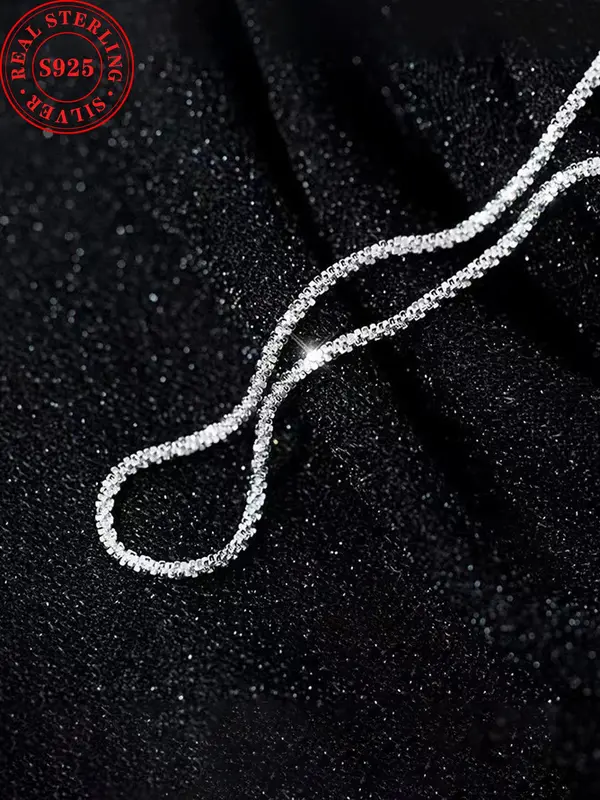 925 Sterling Silver Adjustable Link Anklet, Fashionable Anklet for Women & Girls, Trendy All-match & Exquisite Jewelry for Birthday Gift 2