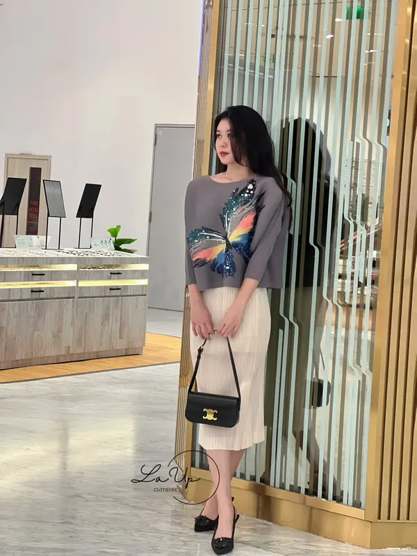 LAUP CLOTHING - Chân váy lò xo xẻ tà Freesize đến 70kg 3